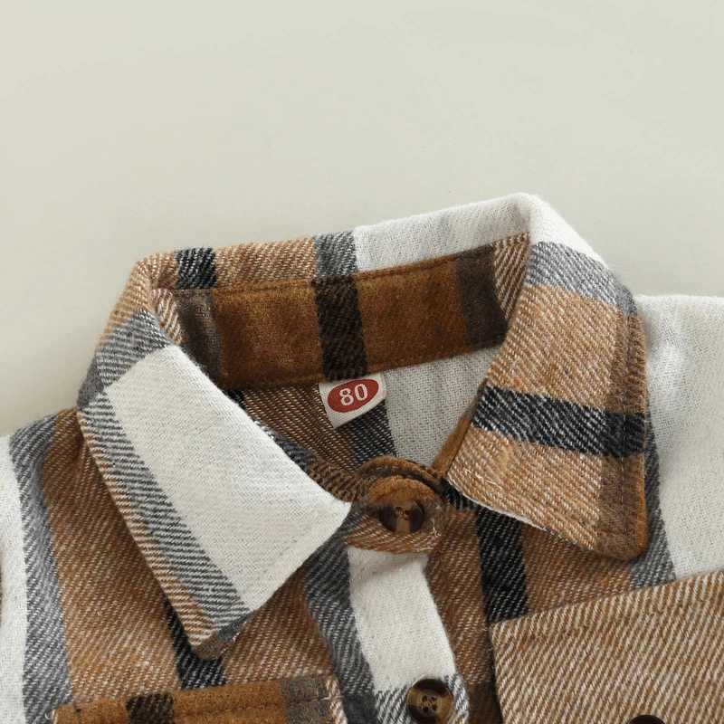 Citgeett autumn children toddlers boys and girls shirts long sleeved plain jackets button up jackets tops spring clothes W240807
