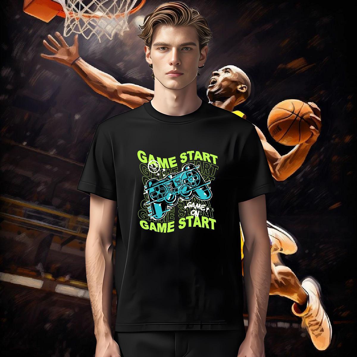 T shirt 100% Cotton 230g amusement game Hip Hop Street Crew Neck Custom Printed Tshirts 2024 Designer Classic Clothes