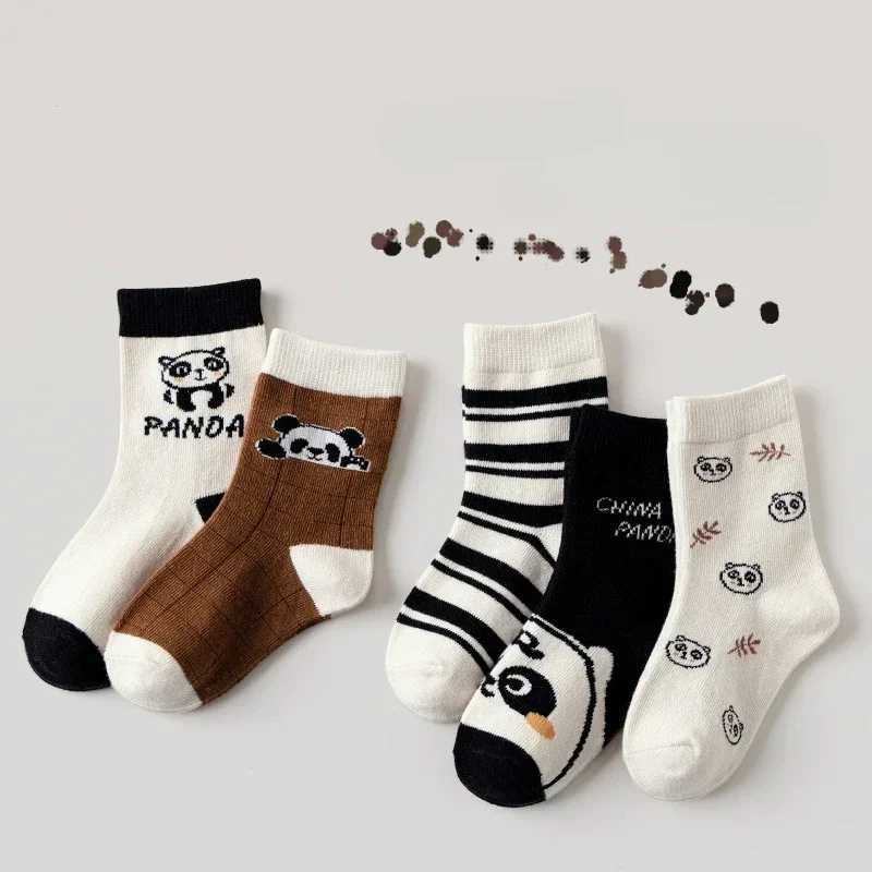 5 new childrens socks wholesale boys and girls cartoon shorts medium large solid color cotton school children W240814
