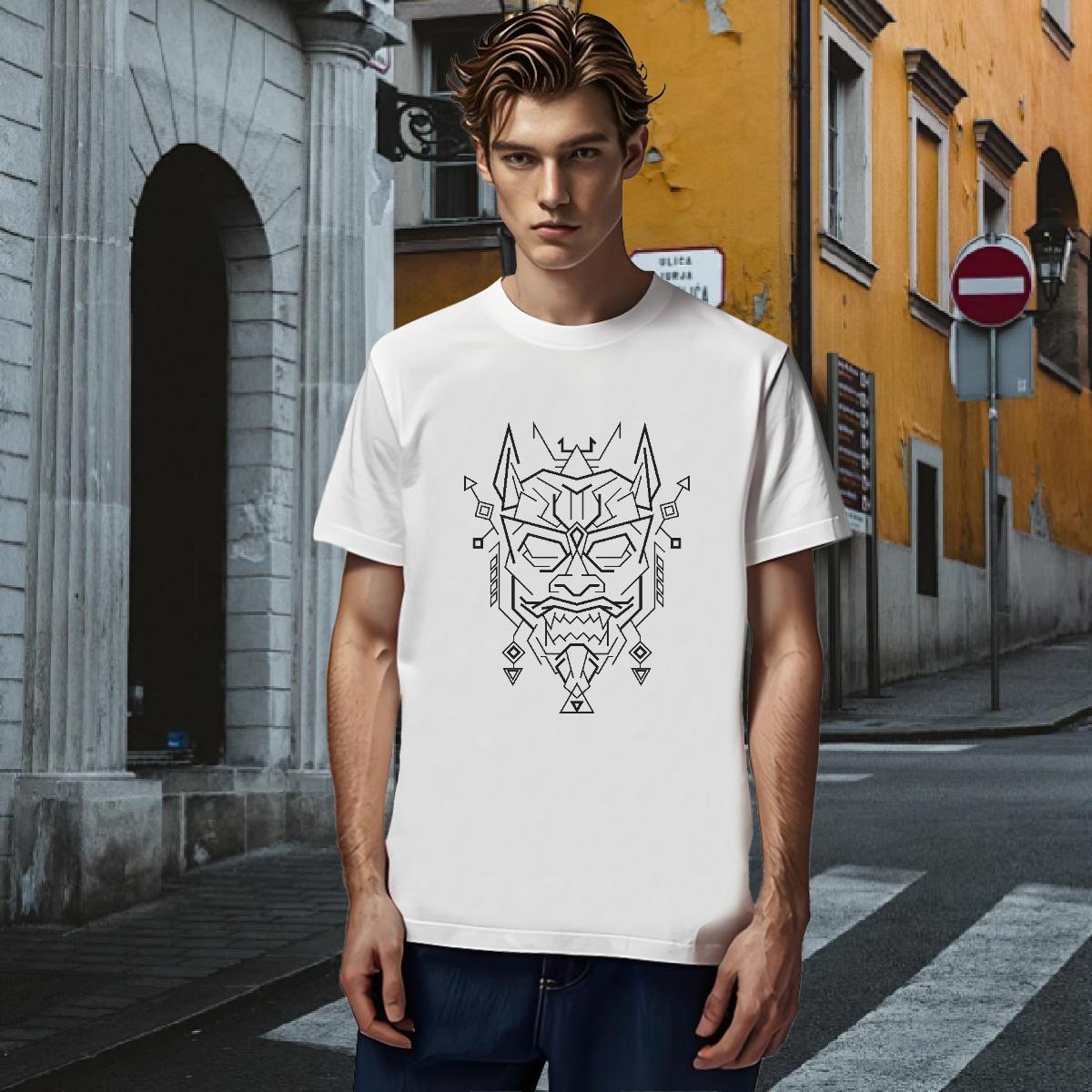 T-Shirts 100% Cotton 230g terror Casual Daily Wear Breathable Short Sleeve Custom Cartoon Men Tees Fashion TOP Quality Clothes