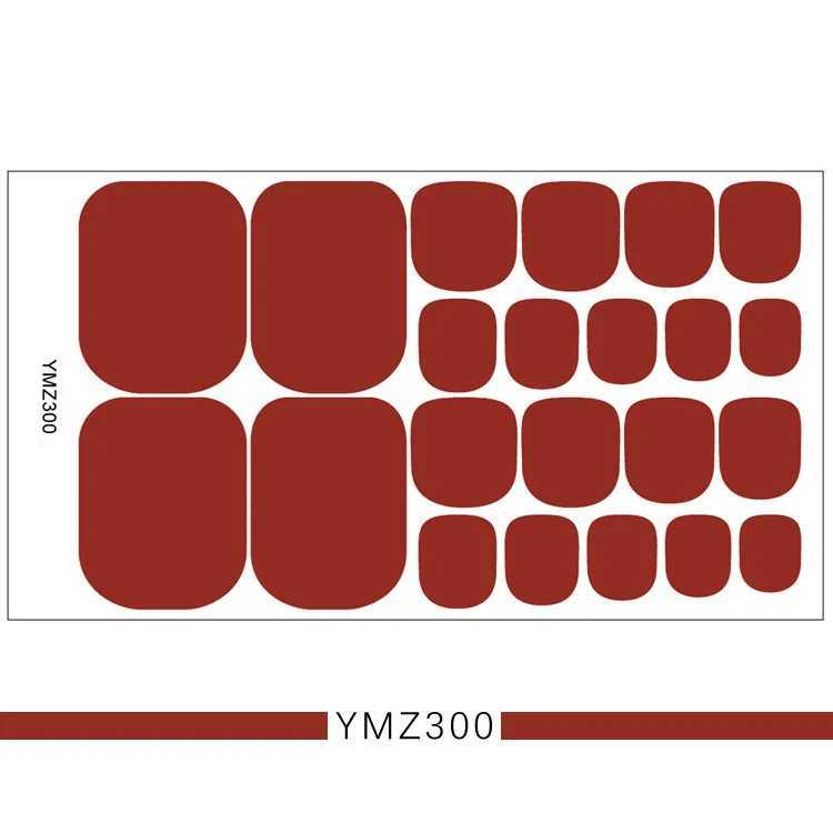 Baking Free European and American Solid Color Toenail Stickers Waterproof Fashion Nail Stickers Manicure DecalsXJ240814