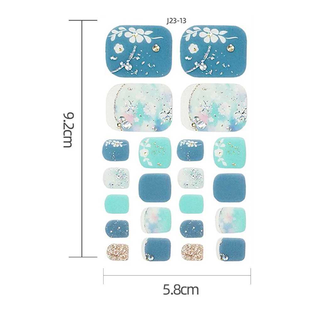Manicure 2024 Manicure Stickers Nail Art Waterpr Nail Stickers Explosive Toenail Stickers 22 Toe Nail Stickers New Product 2024XJ240814