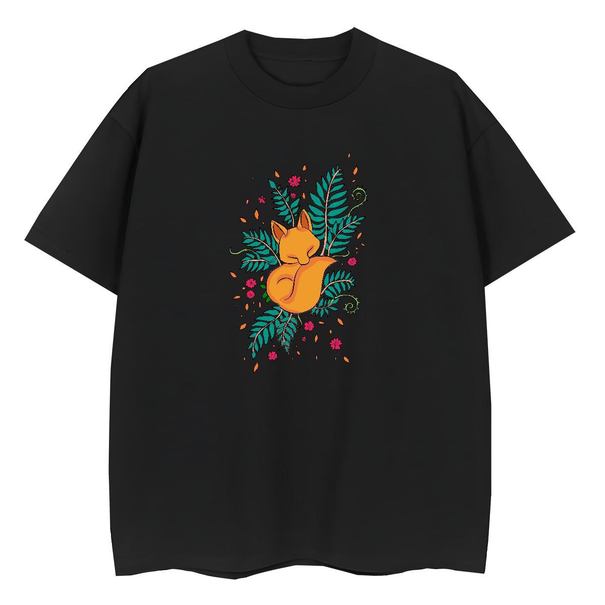 Designer Mens T Shirts fox Breathable Short Sleeve Home Outdoor Customized Print 230g Pure Cotton Tshirts Designer Fashion Tops Tees