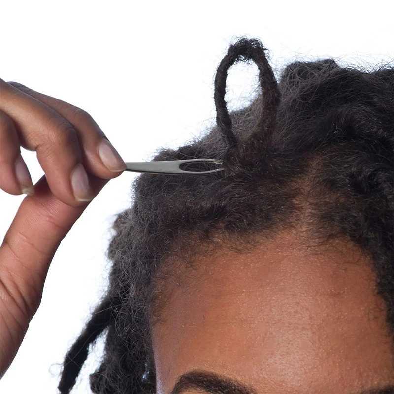 Dreadlocks Curling Hook Braiding Hair Needles Creacent Shape Interlocking Grid Weaving Machine Fashion Hairstyle Metal Hairdressing Tools W240814