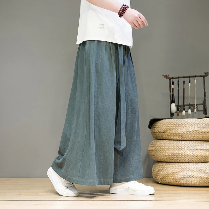 Harem Pants Men Wide-leg Trousers Casual Baggy Pants Men Harajuku Style Belt Sweatpants Male Hip Hop Streetwear M-5XL 240814