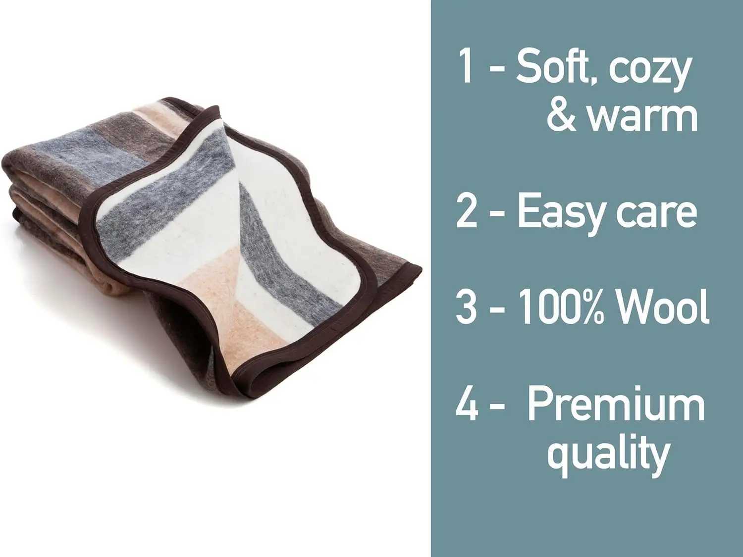 Y100% Natural Alpaca and Merino Wool Blanket Andean Collection - Thick Soft and Warm Rustic Woven Blanket Y240815