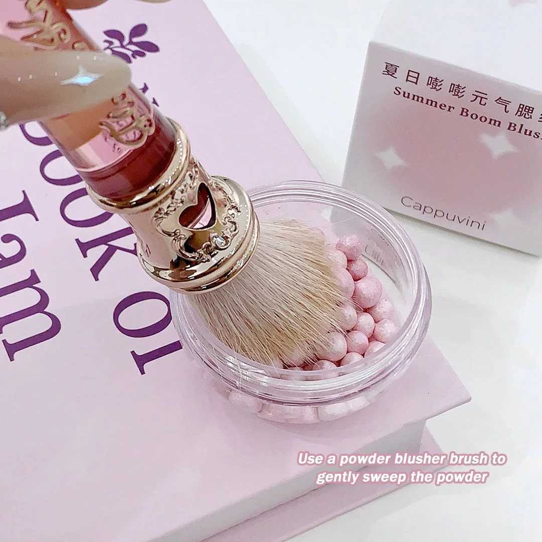 Pearly Highlighter Blush Powder Ball Clear Face Body Highgloss Glitter Highlight Natural Brightening 3D Shimmer Contouring Blush Y240815