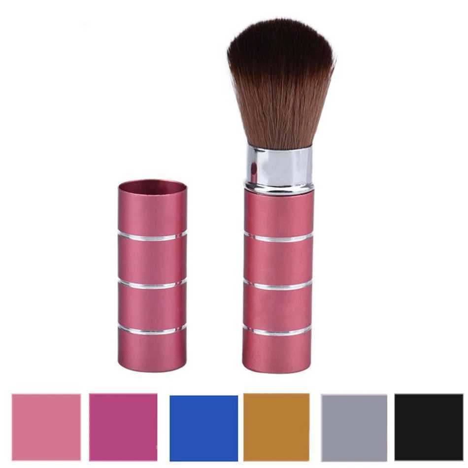 1PC Pro retractable dome powder blusher brush aluminum eye shadow basic facial brush makeup tool W240814
