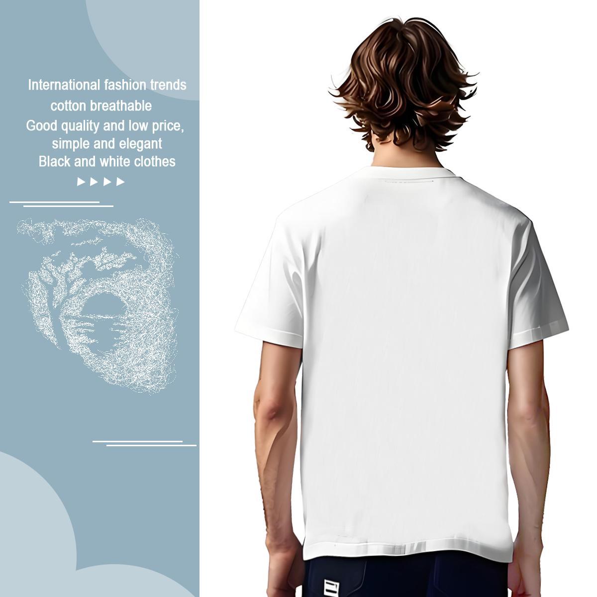 Cool Design tree Men T Shirts Summer Casual Men Tops Tees 230g Pure Cotton Fashion Designer O Neck Short Sleeves DIY Printed Top Tees
