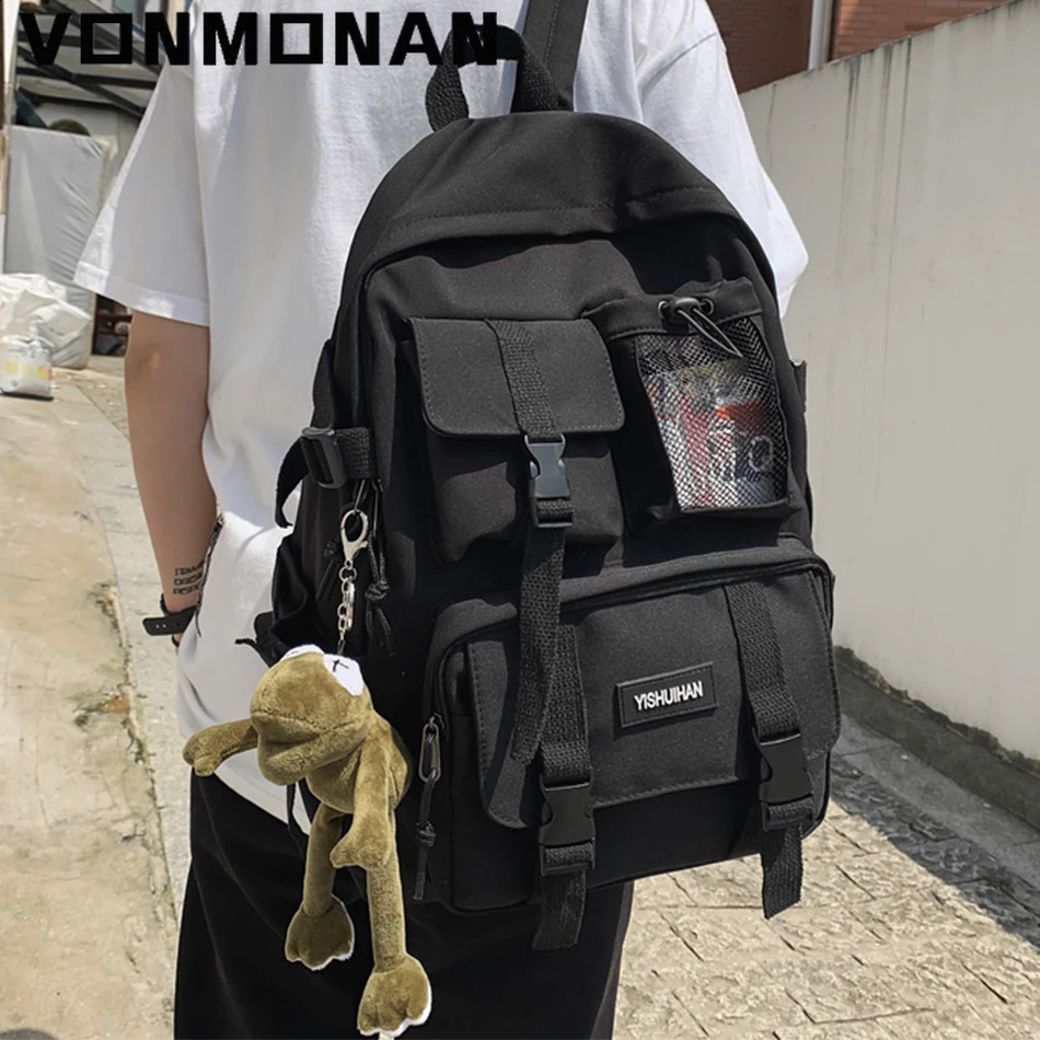 Women School Backpack Black Nylon Bagpack Female Anti Theft Rucksack Casual Lady Travel Bag Korean Back Pack Mochila 240813
