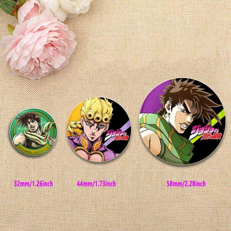 Jojos Bizarre Adventure Anime Badge High Definition Printed Pin Cartoon Handmade Brooch Backpack Clothing Gift Accessories W240815