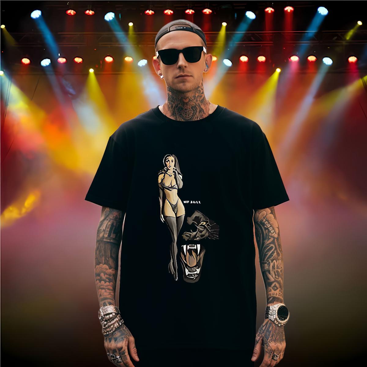 Cool Design character T Shirt For Man Daily Outfit Men Tops Tees 230g Cotton DIY Customized O Neck Short Sleeves Custom Printed Wear