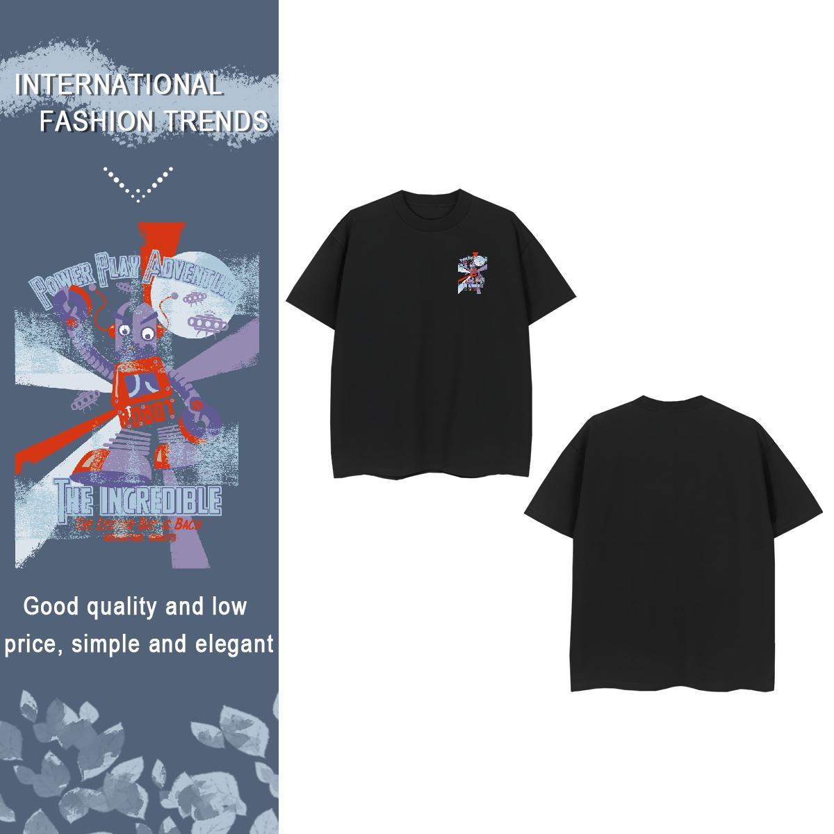 Cool Design technology T-Shirts Street wear Hip Hop Mens Tshirts 230g Cotton New Designer Breathable Short Sleeve Cartoon Print Tops Shirt