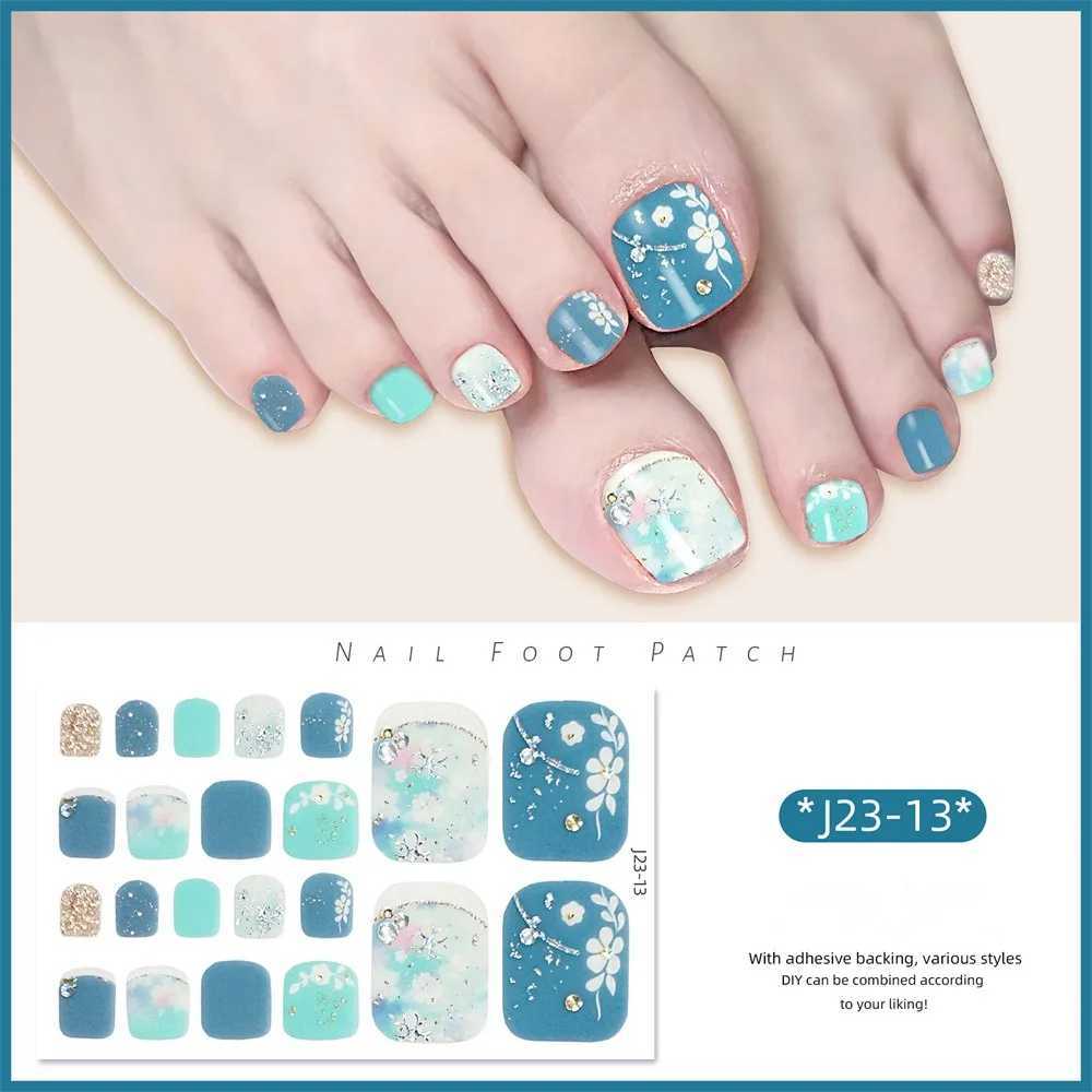 Manicure 2024 Manicure Stickers Nail Art Waterpr Nail Stickers Explosive Toenail Stickers 22 Toe Nail Stickers New Product 2024XJ240814
