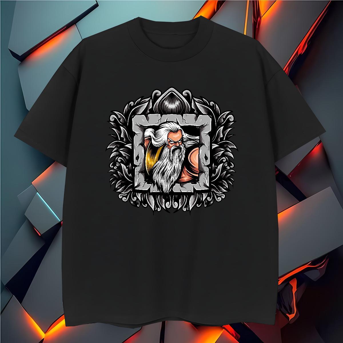 Men T Shirts 100% Cotton 230g portrait Street Wear O Neck Short Sleeves Graphic Tshirt for Man Woman Casual New Loose Tshirts