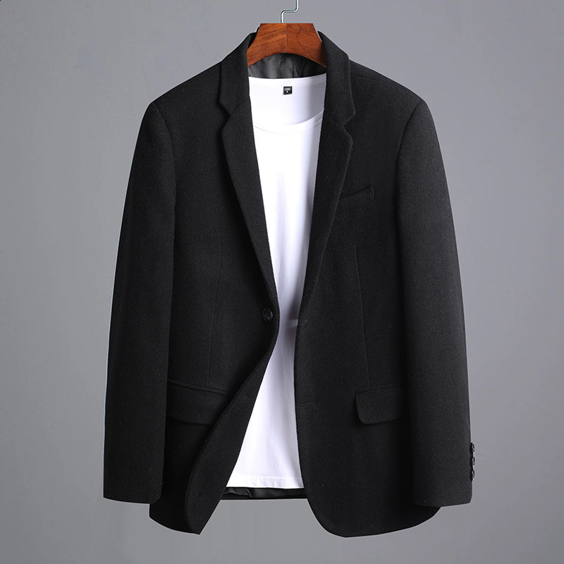 Men Clothing High Quality Blazer Mens British Style Simple Fashion Casual Party Wear Gentlemans Suit Fitted Jacket 240130