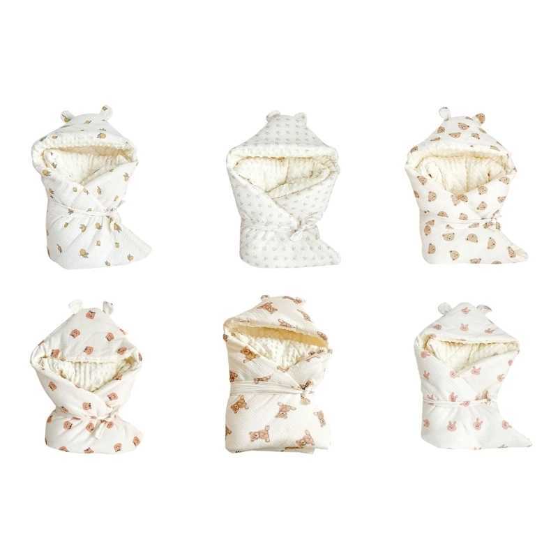 Swaddling Blanket Winter Stroller Wrap Sleeping Bag Infant Nursery Room Supply Y240814