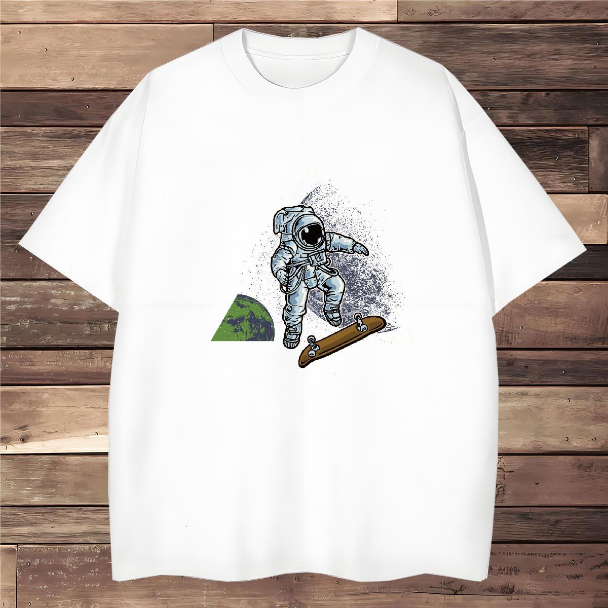 T-Shirts 100% Cotton 230g universe Casual Breathable Crew Neck DIY Men Tshirts DIY Customized Designer Tees Shirts
