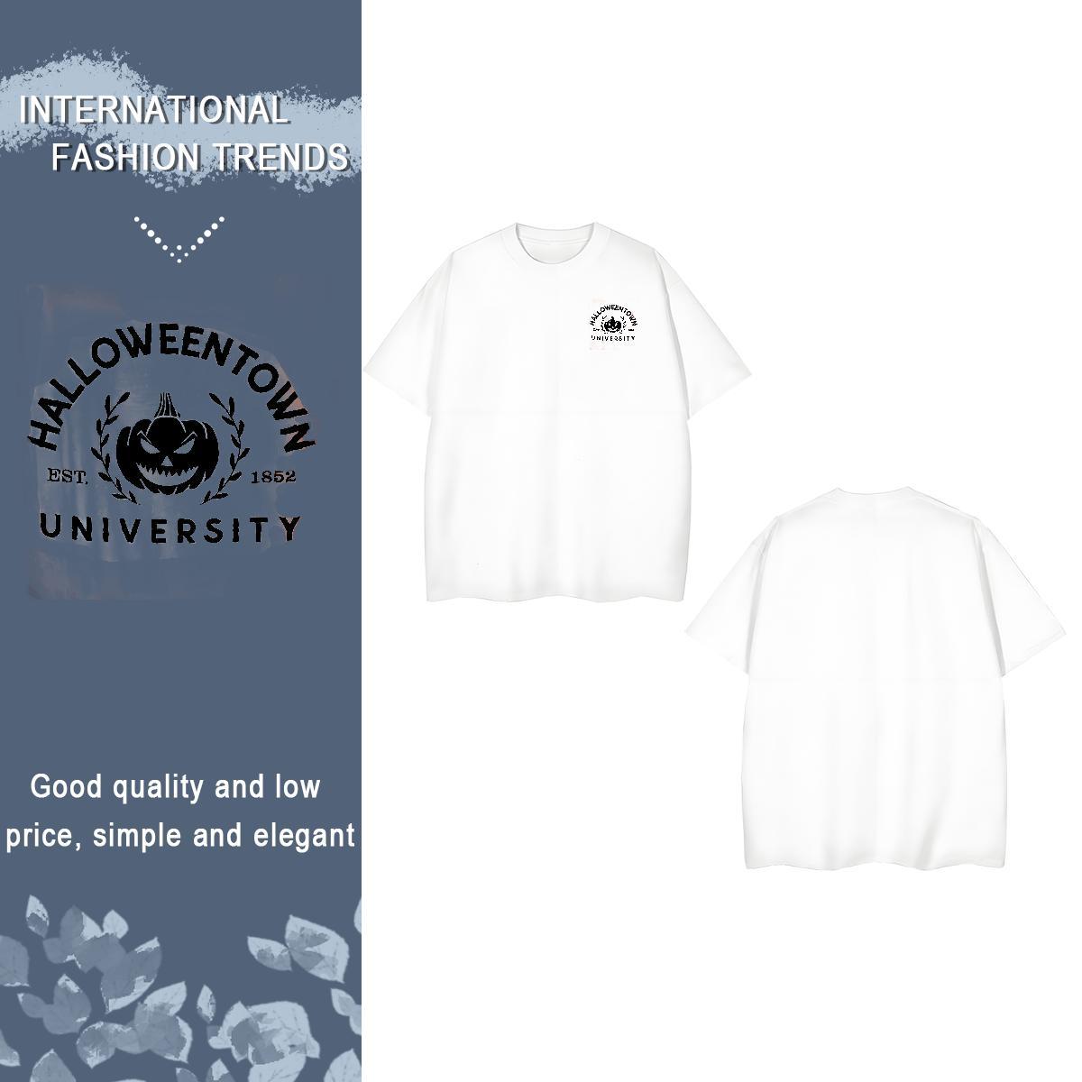 T Shirts Men 230g 100% Cotton pumpkin Hip Hop Breathable Custom Printed Couples T Shirts Fashion Casual Loose Fit Tees Shirts