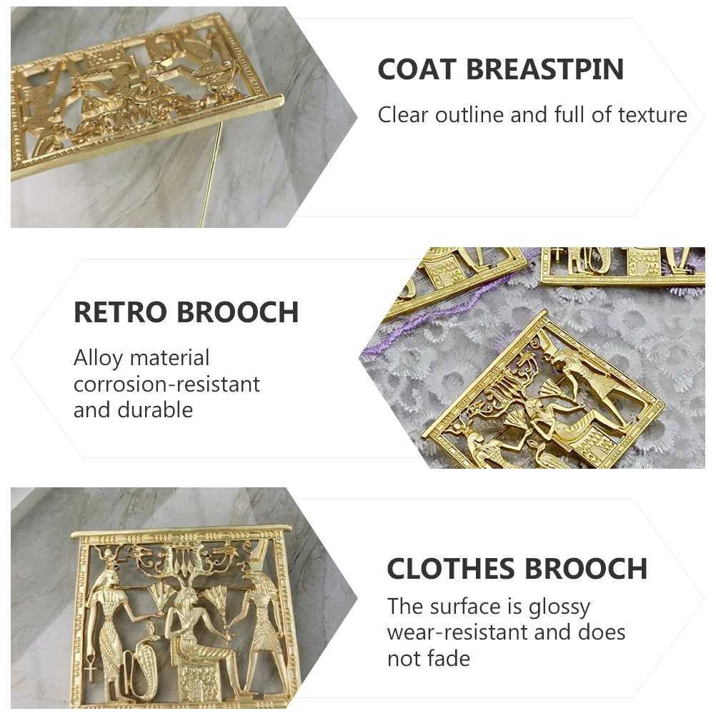 2 pieces of retro style Egyptian Pharaoh brooch decorative brooch gift alloy brooch W240815