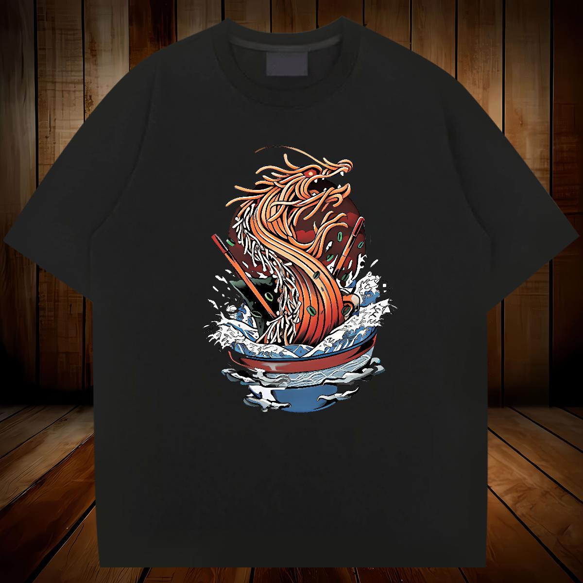 Loose Fit dragon T Shirt For Man Daily Wear Men Tees 230g Pure Cotton Classic Casual Breathable Crew Neck Oversized 4XL Clothings