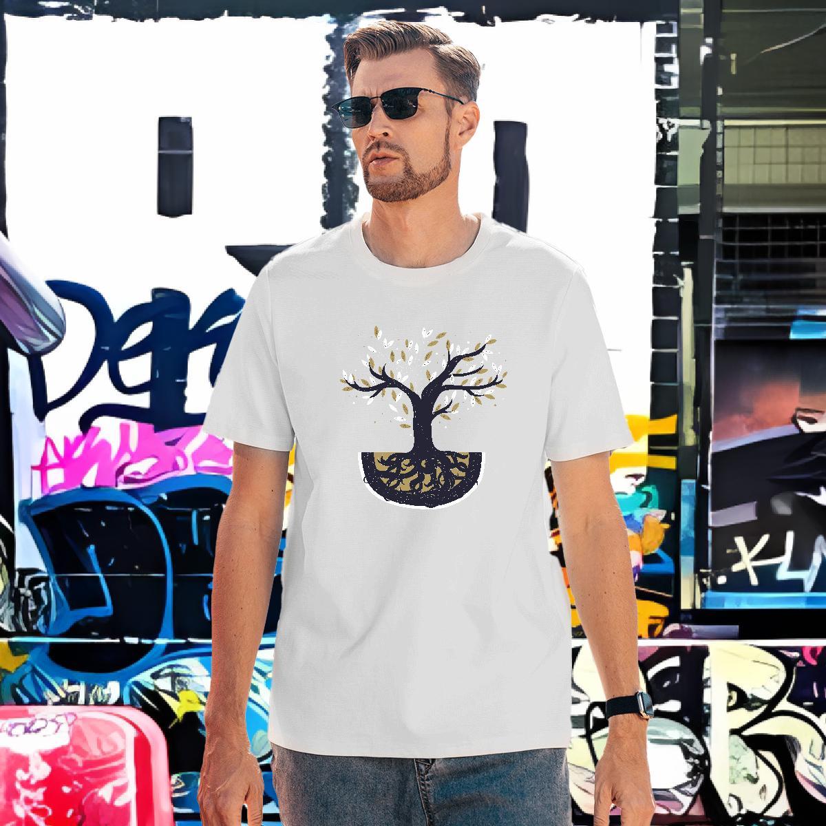 Soft tree T Shirts Men Street wear Hip Hop Men Tees 100% Cotton 230g New Designer Breathable Short Sleeve Plus Size Custom Tops Shirt