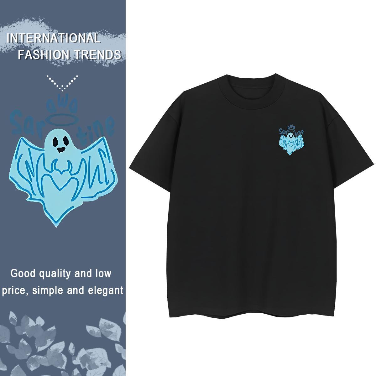 T shirt 230g 100% Cotton halloween Sports Casual Breathable Short Sleeve DIY Printed Tshirts Factory Direct Free Shipping Tops Shirt