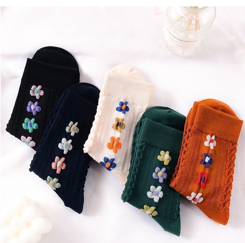 Children's Versatile Cotton Mid-Calf Socks - Korean Inspired, Minimalistic, Perfect for Fall & Winter Wear