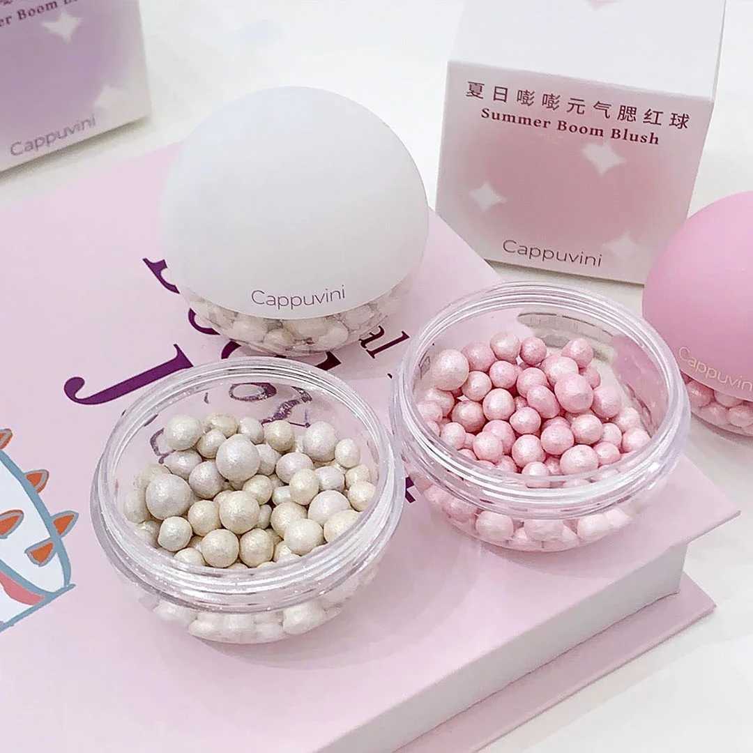 Pearly Highlighter Blush Powder Ball Clear Face Body Highgloss Glitter Highlight Natural Brightening 3D Shimmer Contouring Blush Y240815