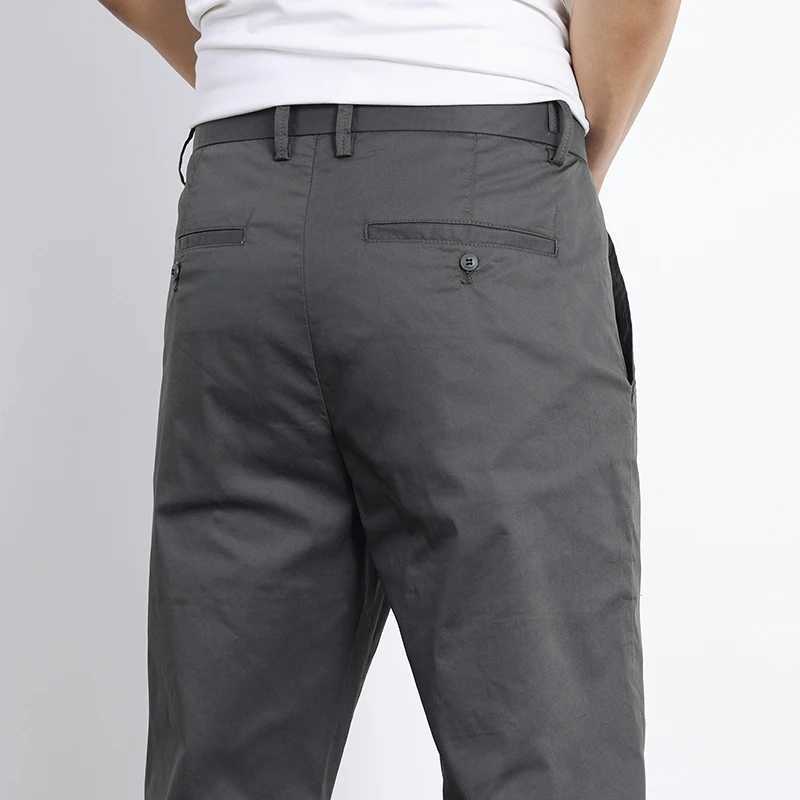 Spring/Summer 2024 Mens Business Casual Straight Mens Fashion Cotton Thin Bag Mens Classic Black Khaki PantalonsW240725