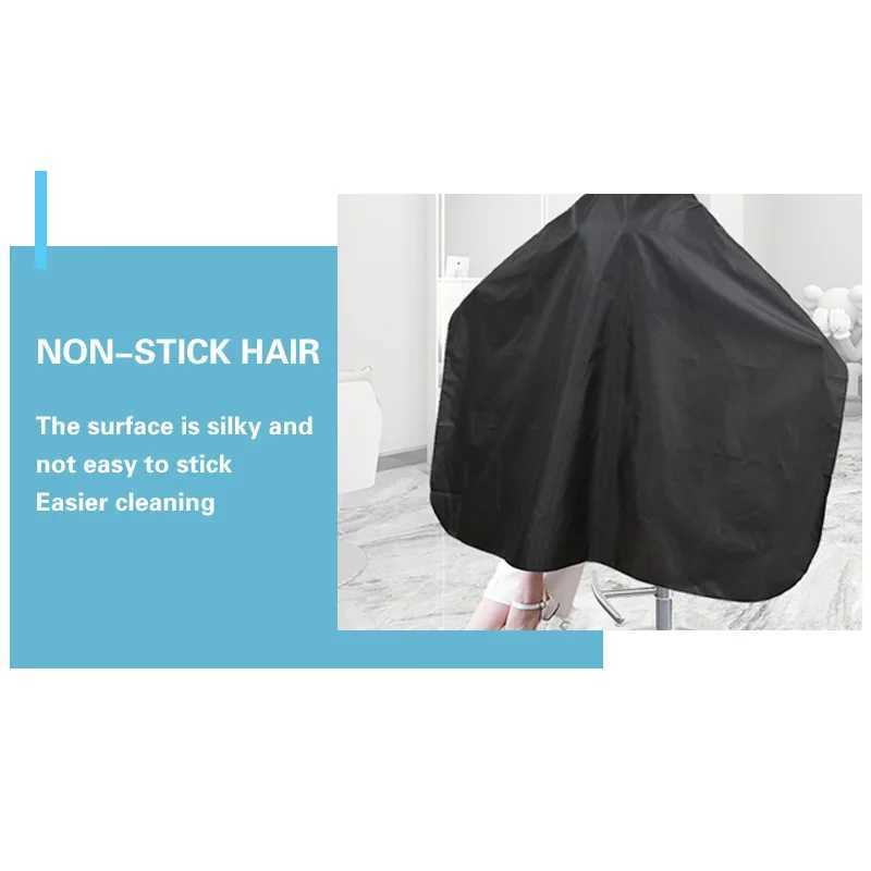 Barber Salon Cape Professional Stylist Cloth Black Hairdressing Apron Waterproof Hair Shawl Hairdressing Accessories W240814
