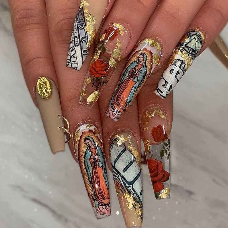 3D Money Dollar Sign Nail Art Stickers Decal Wealthy Rich Style Self Adhesive Nails Acrylic Manicure Tips Decoration ToolXJ240814