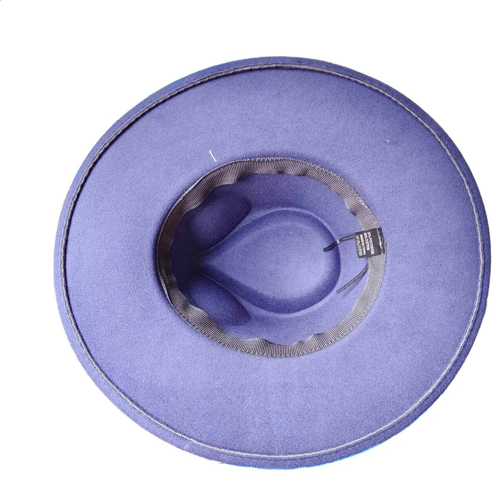 Hand Drawn Fedora Hat for Men and Women Jazz Hat Colored DIY Handmade Hat AutumnWinter Party Hat Customization 240812