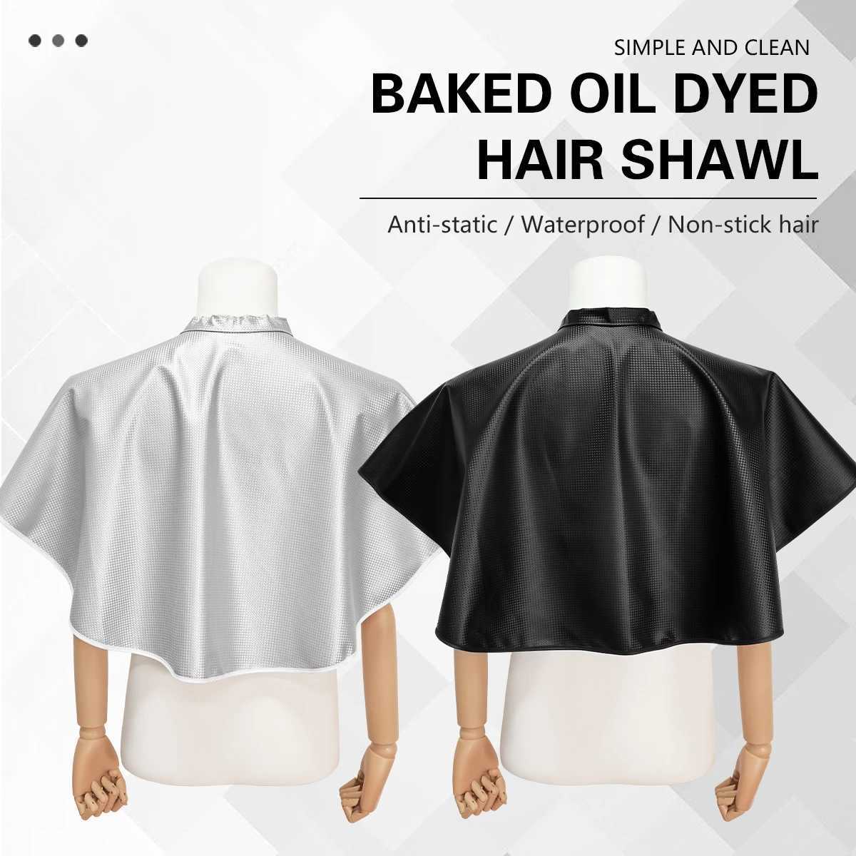 Hair Color Cape Barber Waterproof Hair Color Shawl Cape Barber Stylist Packaging Durable Waterproof Non Adhesive W240814