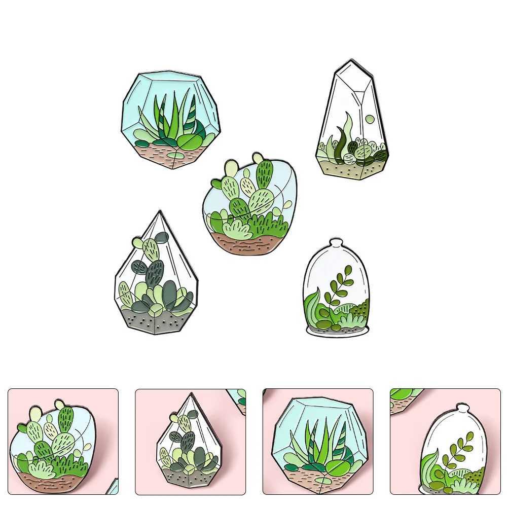 5 exquisite and unique cross dressing clothing clips for plant hotpot personalized Potted fashion creative alloy brooch durable W240815