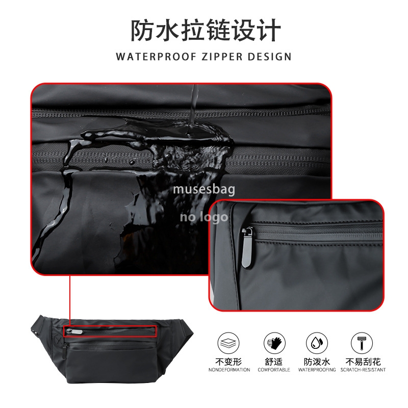 New high quality manufacturers promote men's single shoulder crossbody bag fashion brand travel bag zipper waterproof men's chest bag