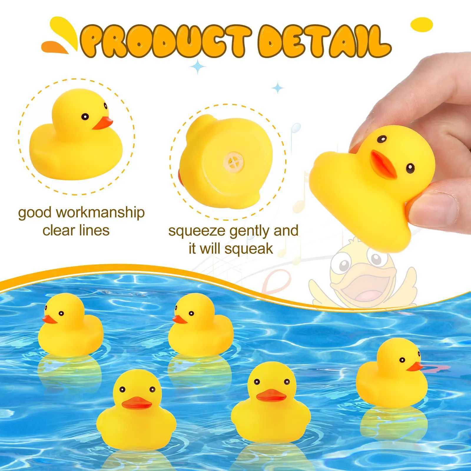 30/48/60 Pcs Rubber Duck in Bulk with 60 Sunglasses Mini Yellow Rubber Duck Gifts Toys Tiny Ducks for Cruise Holiday DecorationXJ240815
