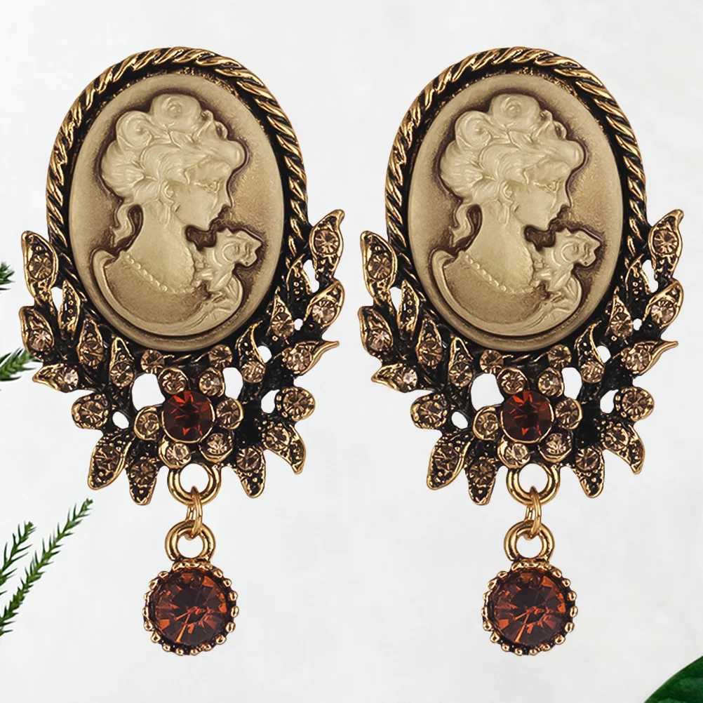 2 Elegant Breastpin Boutonniere Beauty Head Retro Brooch Collar Retro Breastpin Guest Jewelry W240815
