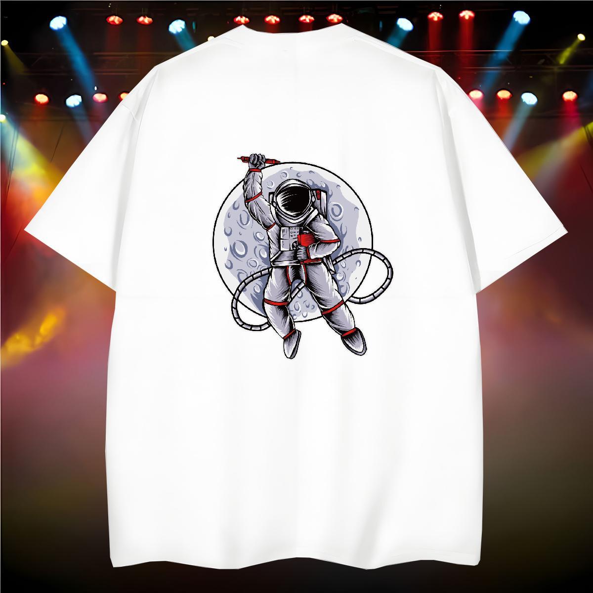Man T Shirts 230g Pure Cotton universe Casual Daily Wear Crew Neck Custom Print Oversized Tshirts New TOP Quality Top Tees