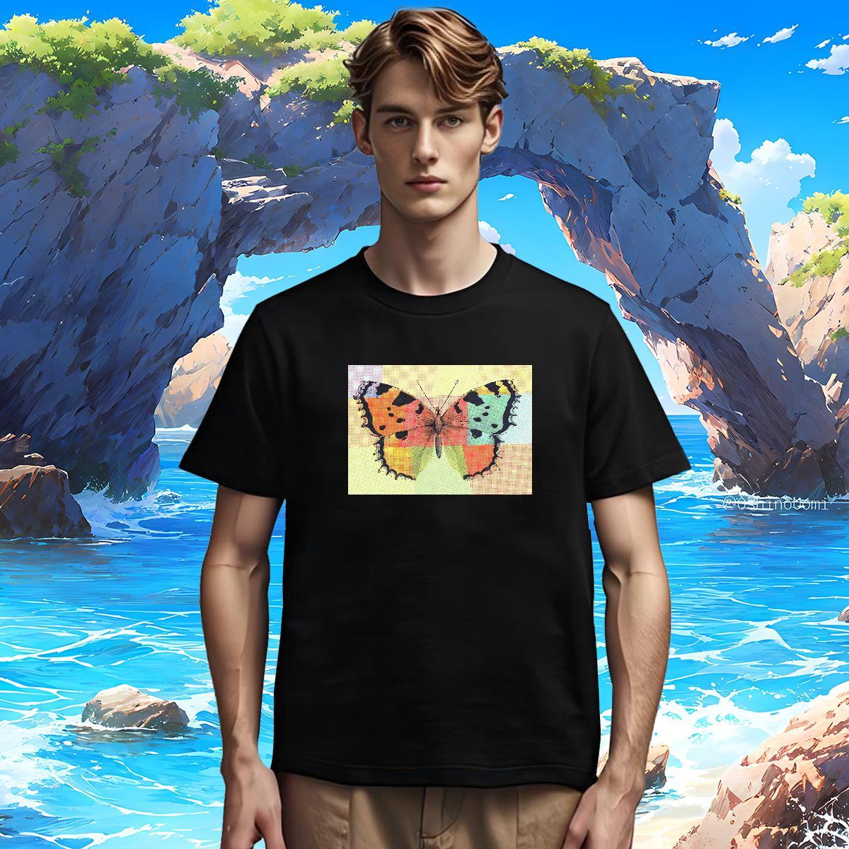 T Shirts Men 230g 100% Cotton Butterfly Summer Casual Breathable Oversized 4XL Tshirt for Man Woman New Arrival High Quality Tops Tees