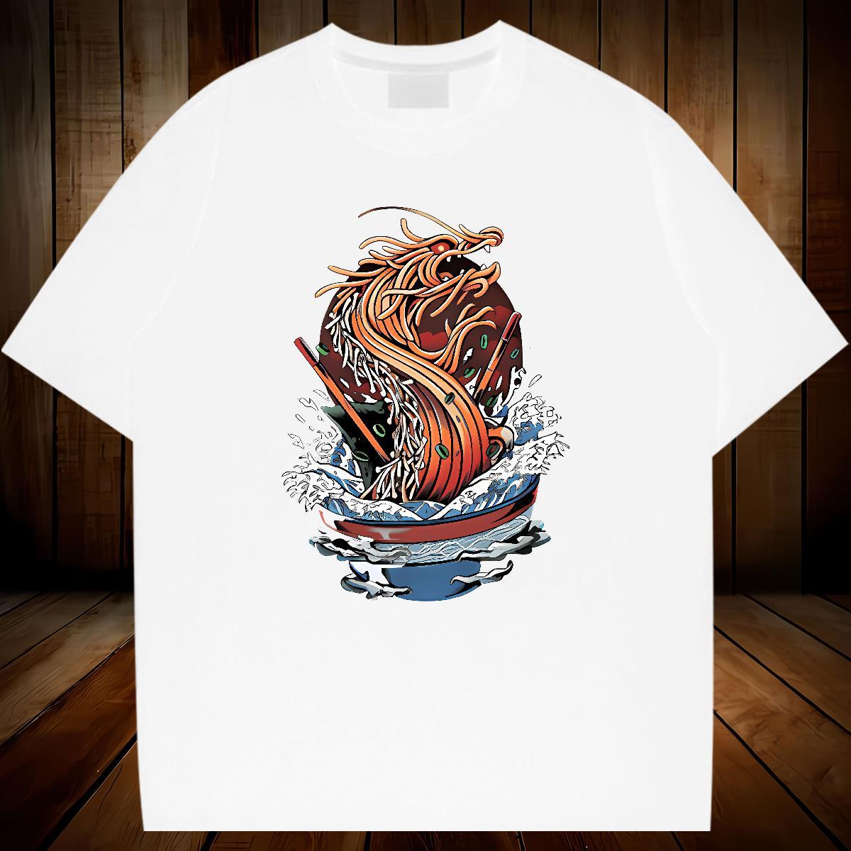 Loose Fit dragon T Shirt For Man Daily Wear Men Tees 230g Pure Cotton Classic Casual Breathable Crew Neck Oversized 4XL Clothings