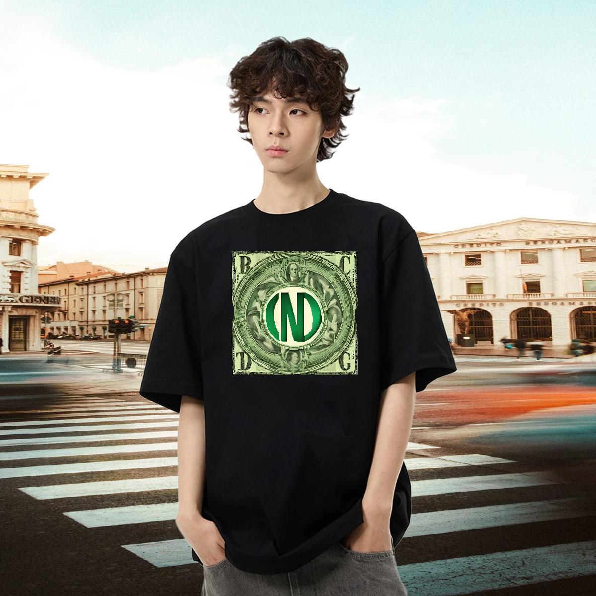 Loose Fit Couples T Shirts High Street Hip Hop 230g Cotton DIY Anime Pure Cotton cash Men T Shirts 2024 DIY Tee Shirt