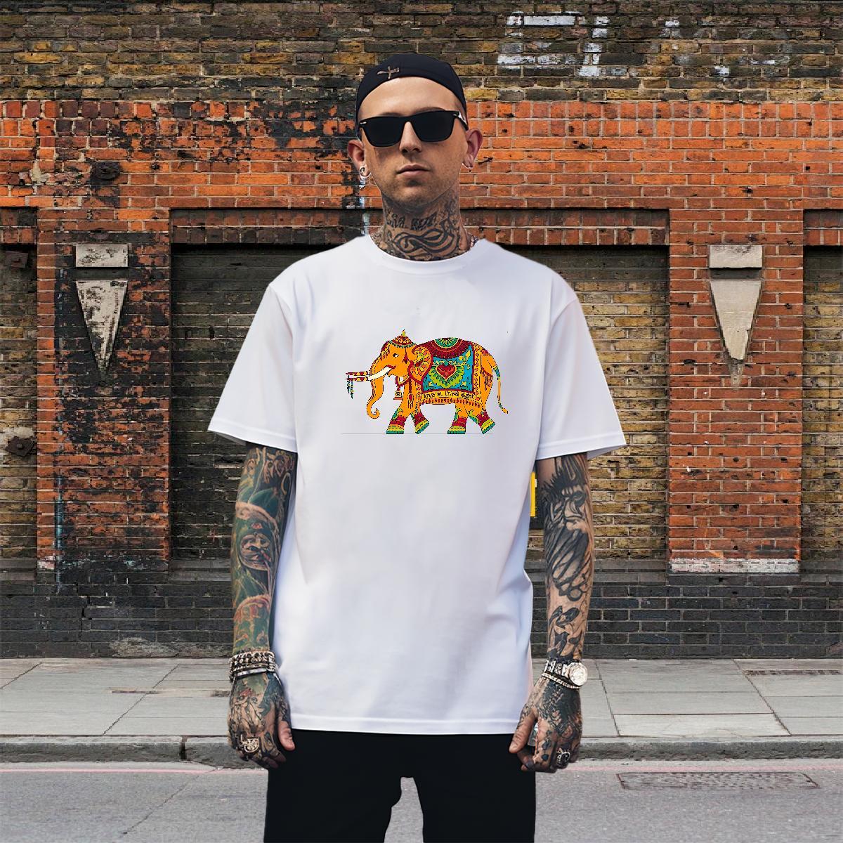 Designer T Shirts Men elephant Breathable Soft Outdoor Oversized 3XL 4XL 230g 100% Cotton Tshirt for Man Woman Classic Casual Clothes