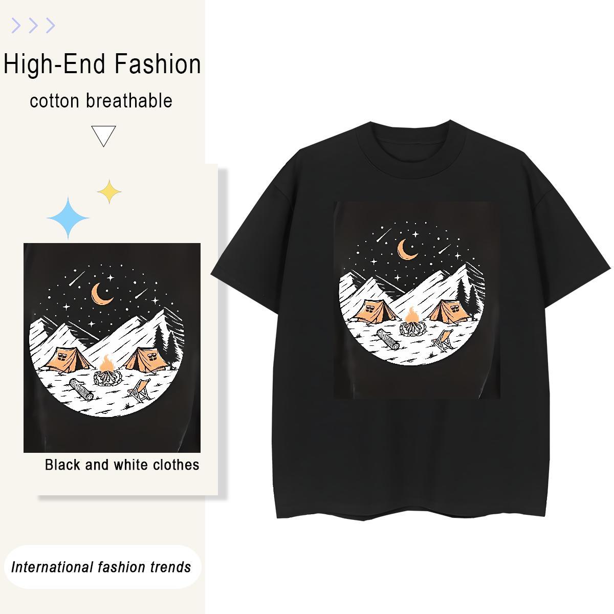 Soft Mens Tshirts Outdoor 230g Cotton Asian Size Breathable mountains Man T Shirts New Tops