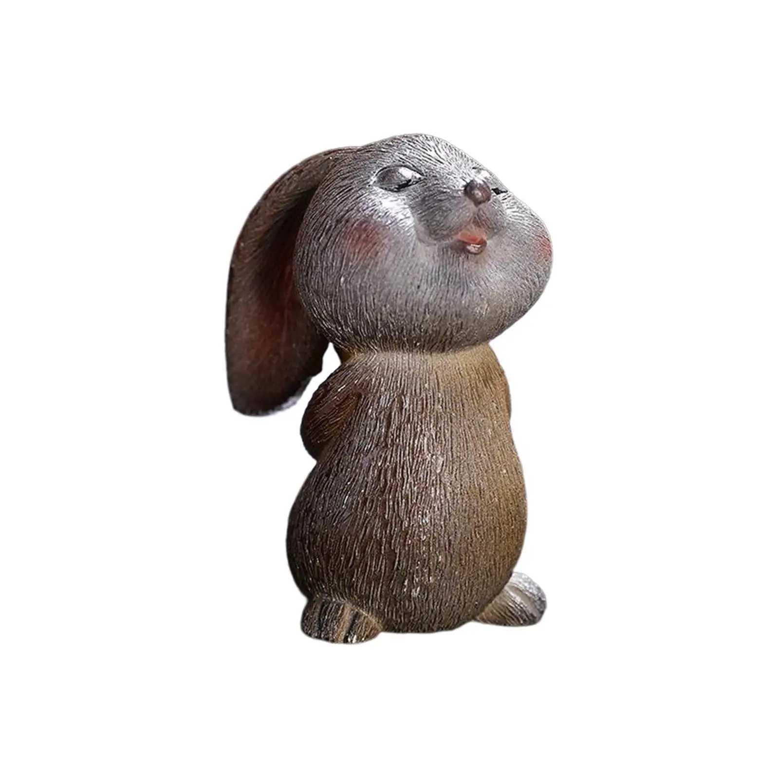Color Changing Resin Tea Pet Water Tea Trays Accessories Kung Fu Tea Crafts Bunny Figurine for Home Gift Ceremony DecorationXJ240814