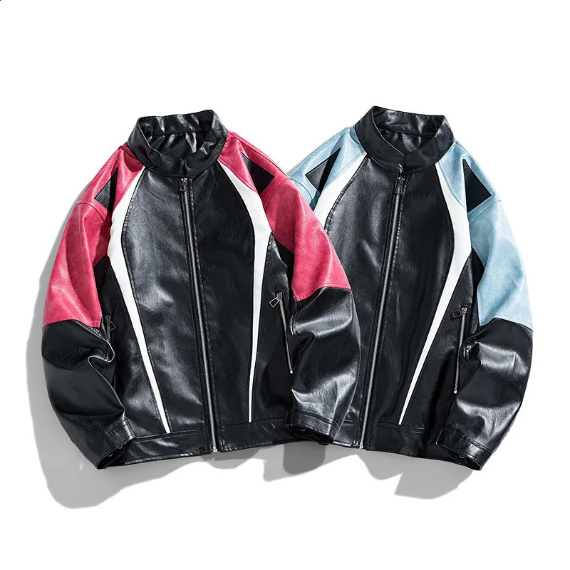 Mr.nut Spring Autumn Bomber Motorcycle Leather Jacket Montage Biker Racing Clothing Casual Waterproof Jacket Streetwear 240815