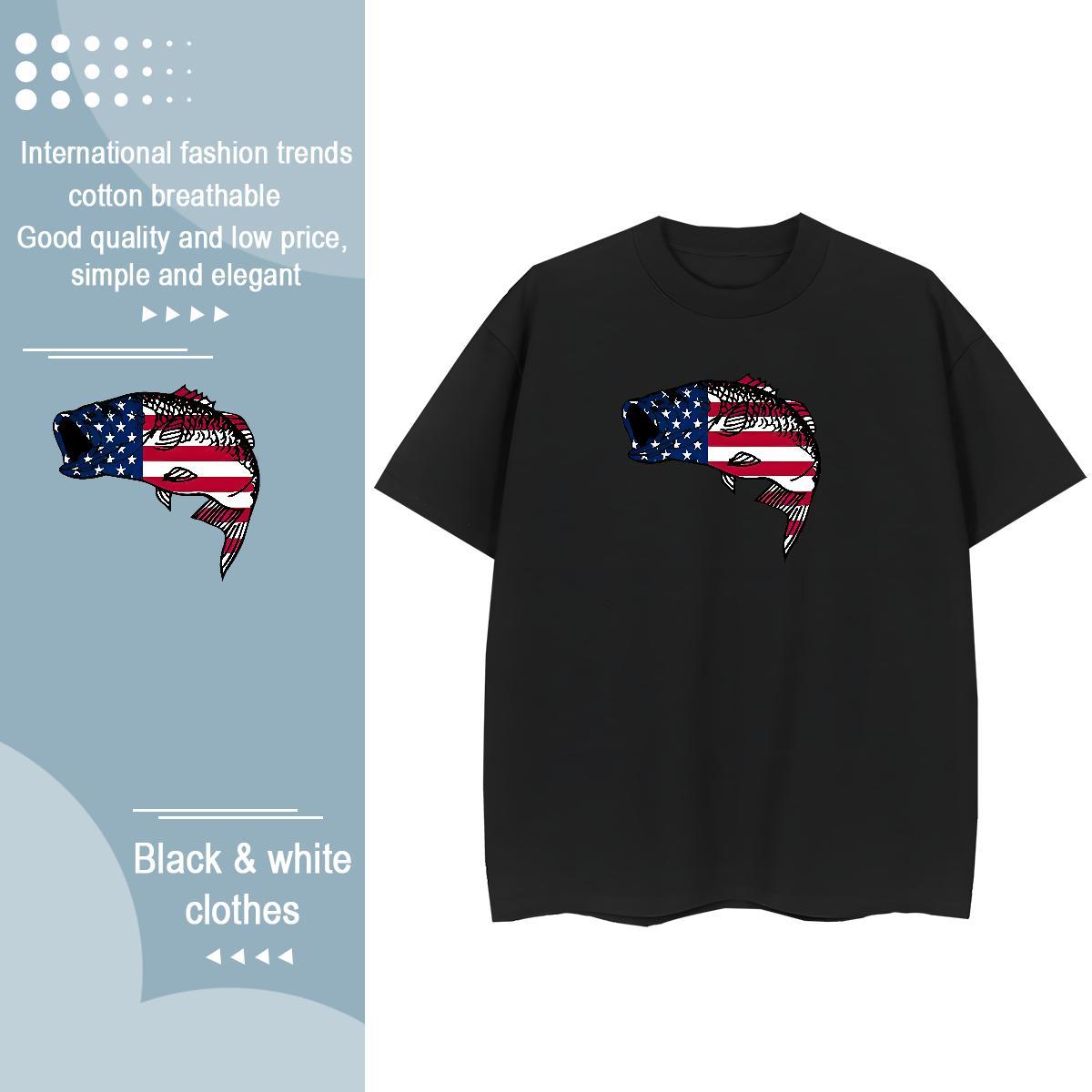 Unisex T-Shirts for Men Breathable Anime Printing Street Black Oversized 230g Cotton Men Tops Tees Free Shipping Wear
