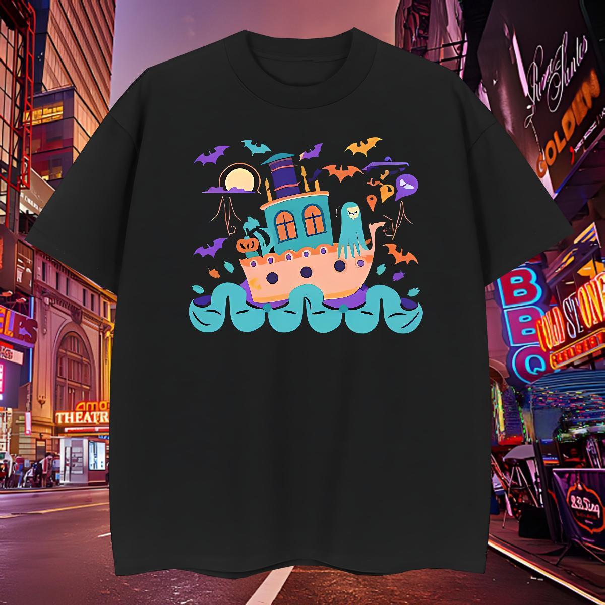 Loose T Shirt For Man Breathable Short Sleeve Hip Hop Street Custom Cartoon 230g Pure Cotton Mens Tshirts Classic Clothings