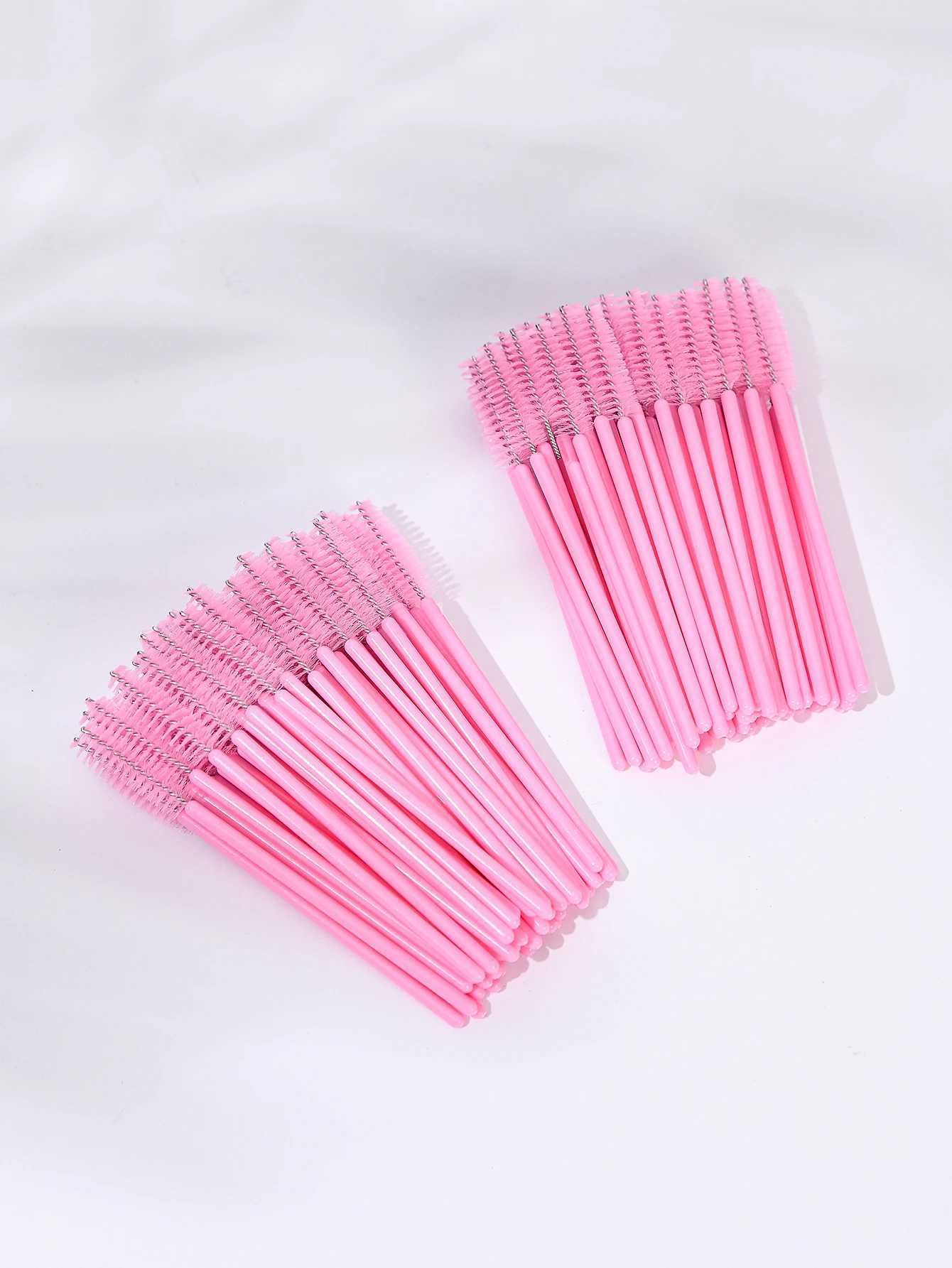 100PCS eyelash brush makeup brush disposable eye black stick application coil eyelash cosmetics brush eyelash extension tool W240814