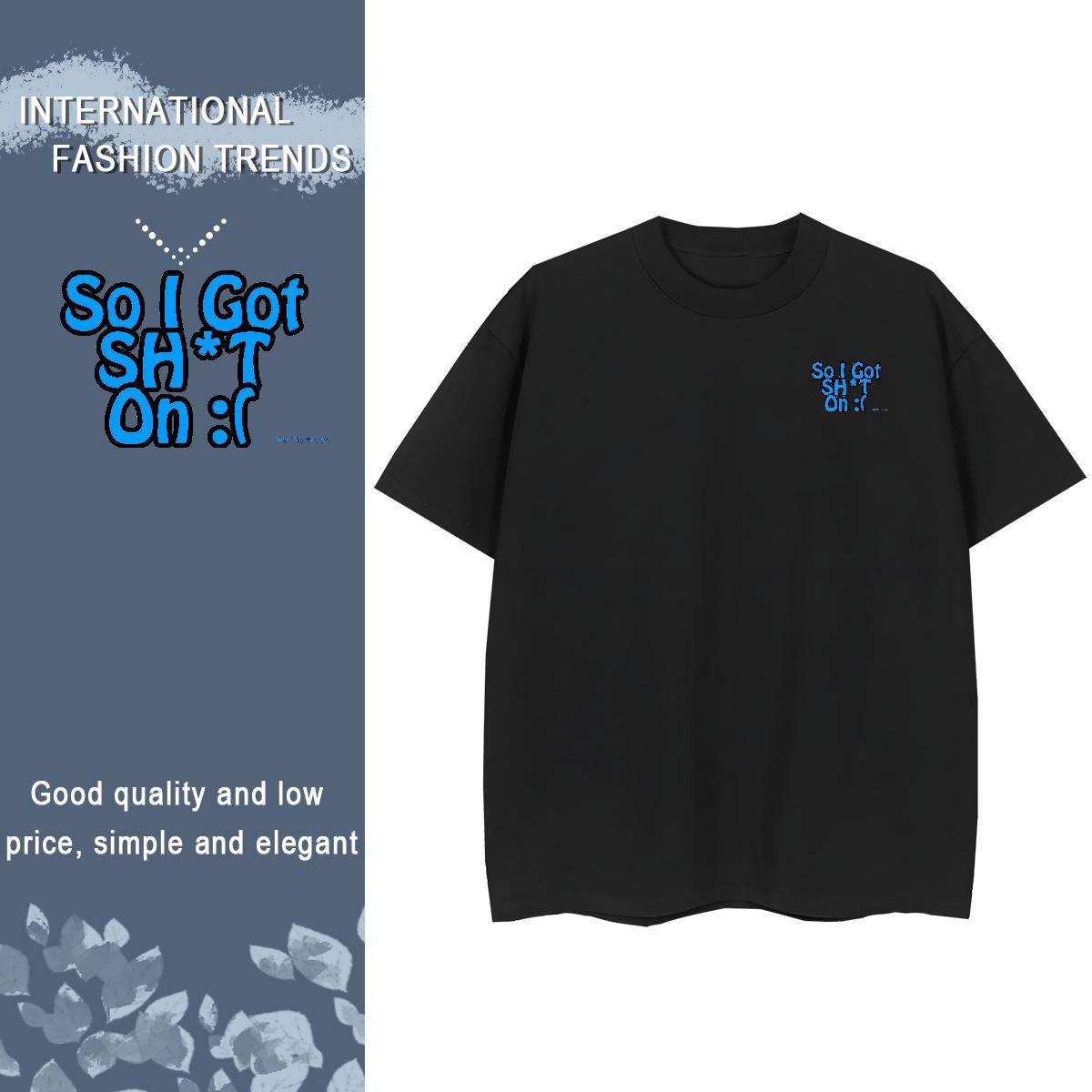 Popular letter T-Shirts for Men Anime Printing Street Men Tshirts 100% Cotton 230g Fashion Design Breathable Soft Custom Cartoon Clothes